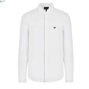 Emporio Armani Men's White Dress Shirt - SIZE L In Good Condition